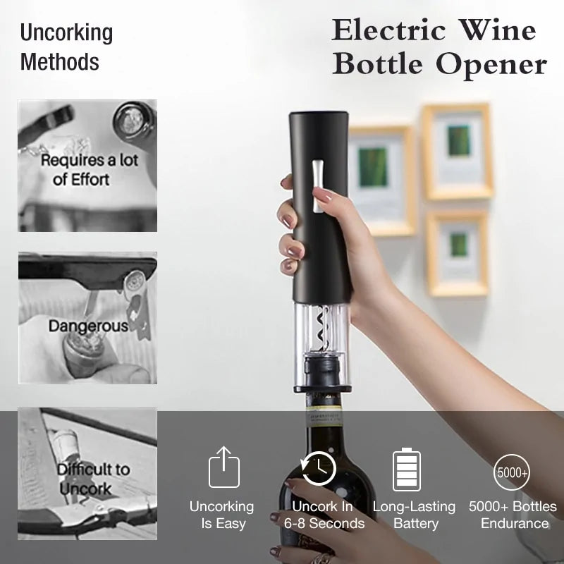 Electric Wine Opener Foil Cutter Jar Opener Kitchen Gadget